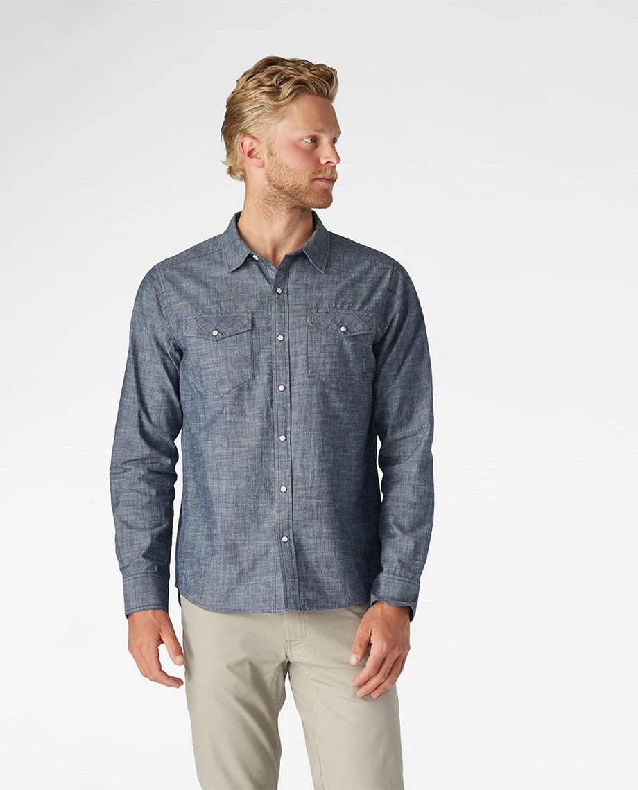 Best Pirce 👏 Stio Men's Ashton Chambray 👕 Shirt 😉 2 Best Pirce 👏 Stio Men's Ashton Chambray 👕 Shirt 😉 - Image 2