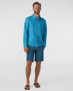 Budget 💯 Stio Men's CFS 👚 Shirt 🧨 45 Budget 💯 Stio Men's CFS 👚 Shirt 🧨 -Stio Sales Shop M CFS Shirt Rapid Blue Floral 4