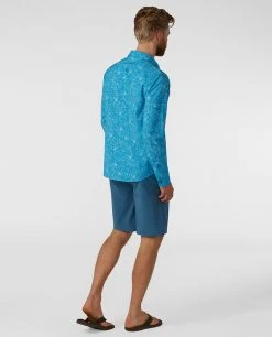 Budget 💯 Stio Men's CFS 👚 Shirt 🧨 46 Budget 💯 Stio Men's CFS 👚 Shirt 🧨 -Stio Sales Shop M CFS Shirt Rapid Blue Floral 5