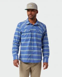 Promo 👏 Stio Men's Eddy 👕 Shirt LS 😉 38 Promo 👏 Stio Men's Eddy 👕 Shirt LS 😉 -Stio Sales Shop M Eddy Shirt LS Skyline Plaid 3 Top