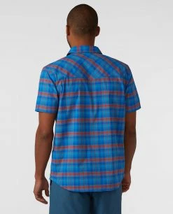 Budget ❤️ Stio Men's Eddy 👕 Shirt SS 👏 37 Budget ❤️ Stio Men's Eddy 👕 Shirt SS 👏 -Stio Sales Shop M Eddy Shirt SS Blue Jolt Plaid 2