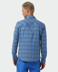 Hot Sale 🛒 Stio Men's Eddy Slope 👕 Shirt ✔️ -Stio Sales Shop M Eddy Slope Shirt Alpine Lake Plaid 3