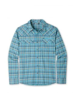 Hot Sale 🛒 Stio Men's Eddy Slope 👕 Shirt ✔️ -Stio Sales Shop M Eddy Slope Shirt LS Dusty Denim Plaid