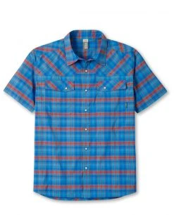 Budget ❤️ Stio Men's Eddy 👕 Shirt SS 👏 35 Budget ❤️ Stio Men's Eddy 👕 Shirt SS 👏 -Stio Sales Shop M SS Eddy Blue Jolt Plaid