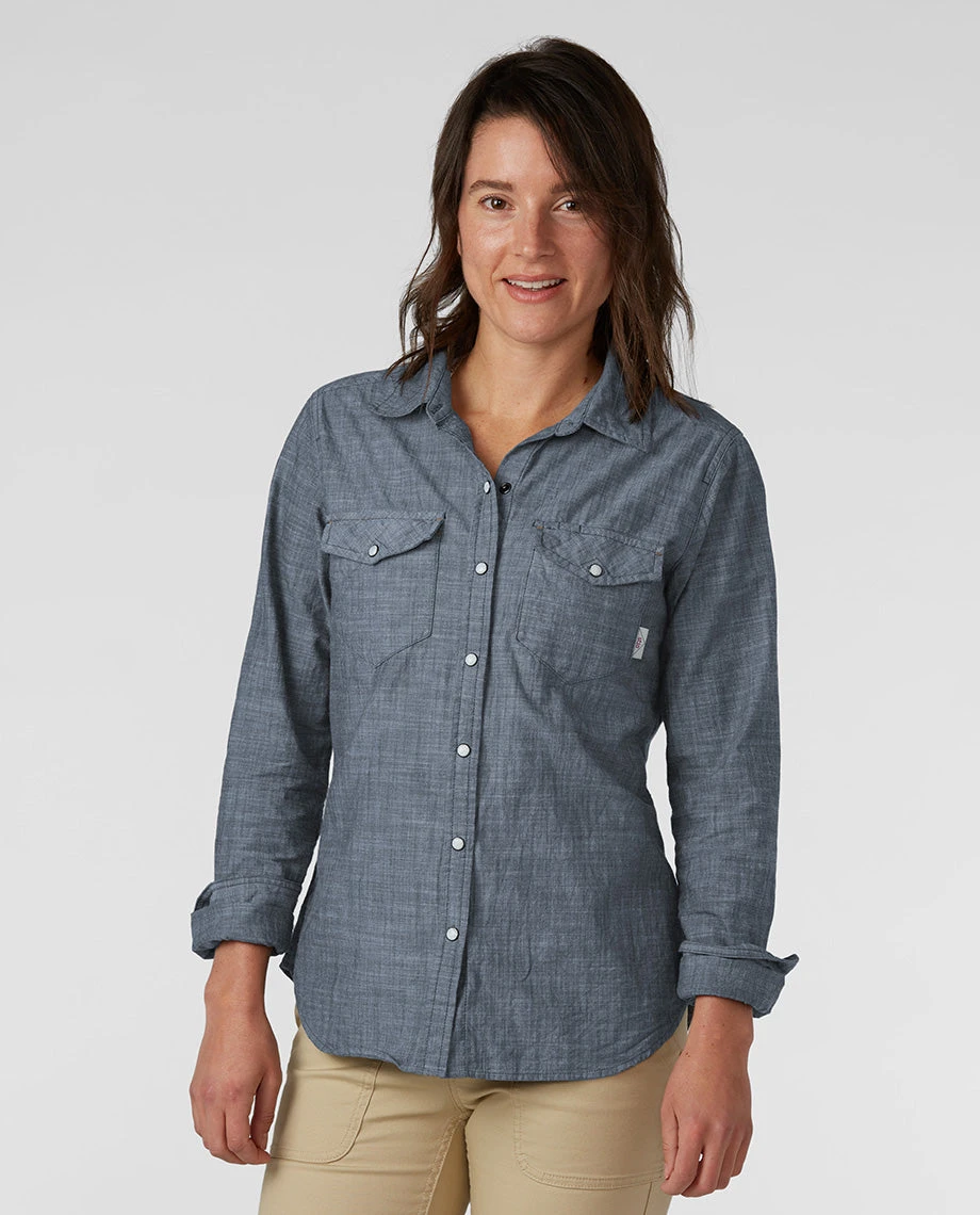 Best Pirce 👏 Stio Women's Ashton Chambray 👕 Shirt - Past Season 👏 2 Best Pirce 👏 Stio Women's Ashton Chambray 👕 Shirt - Past Season 👏 - Image 2