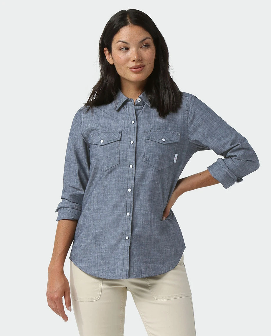 Hot Sale 👏 Stio Women's Ashton Chambray 👕 Shirt 😉 19 Hot Sale 👏 Stio Women's Ashton Chambray 👕 Shirt 😉 - Image 19