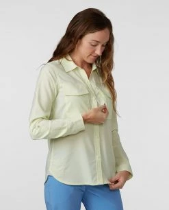 Flash Sale 🎁 Stio Women's Eddy Guide 👕 Shirt LS 🤩 -Stio Sales Shop W Eddy Guide Shirt Honey Dew 4