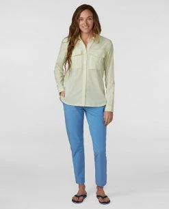 Flash Sale 🎁 Stio Women's Eddy Guide 👕 Shirt LS 🤩 -Stio Sales Shop W Eddy Guide Shirt Honey Dew 6
