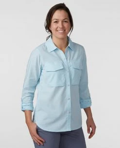 Flash Sale 🎁 Stio Women's Eddy Guide 👕 Shirt LS 🤩 -Stio Sales Shop W Eddy Guide Shirt Misty Cloud 1