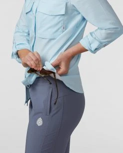 Flash Sale 🎁 Stio Women's Eddy Guide 👕 Shirt LS 🤩 -Stio Sales Shop W Eddy Guide Shirt Misty Cloud 4