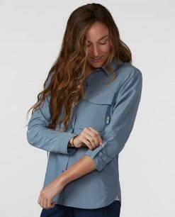 Flash Sale 🎁 Stio Women's Eddy Guide 👕 Shirt LS 🤩 -Stio Sales Shop W Eddy Guide Shirt River Shimmer 2