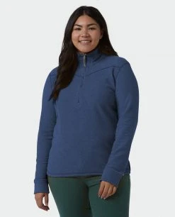 Budget 🤩 Stio Women's Turpin Fleece Half Zip ✨ -Stio Sales Shop W Turpin Fleece Half Zip Navy Peony Heather Alt 1