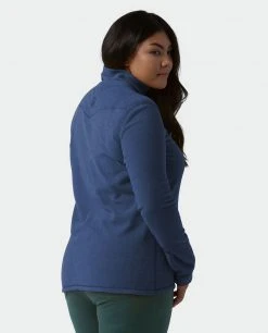 Budget 🤩 Stio Women's Turpin Fleece Half Zip ✨ -Stio Sales Shop W Turpin Fleece Half Zip Navy Peony Heather Alt 2