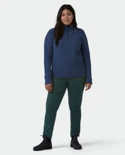 Budget 🤩 Stio Women's Turpin Fleece Half Zip ✨ -Stio Sales Shop W Turpin Fleece Half Zip Navy Peony Heather Alt 3