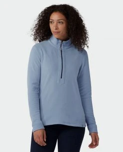 Budget 🤩 Stio Women's Turpin Fleece Half Zip ✨ -Stio Sales Shop W Turpin Fleece Half Zip Wind River Blue Heather 1