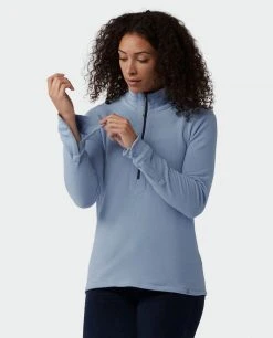Budget 🤩 Stio Women's Turpin Fleece Half Zip ✨ -Stio Sales Shop W Turpin Fleece Half Zip Wind River Blue Heather 3